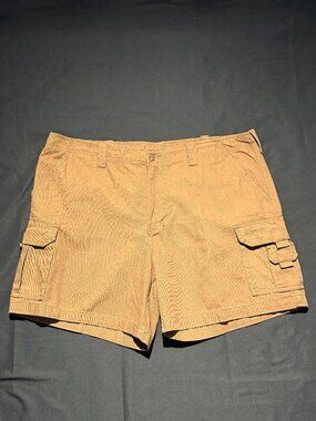 Guide Gear Mens Cargo Shorts 42 Tan 100% Cotton Hiking Outdoors